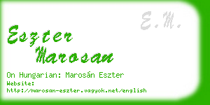 eszter marosan business card